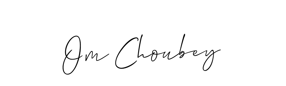 The best way (Allison_Script) to make a short signature is to pick only two or three words in your name. The name Om Choubey include a total of six letters. For converting this name. Om Choubey signature style 2 images and pictures png