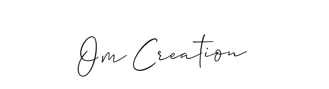 You should practise on your own different ways (Allison_Script) to write your name (Om Creation) in signature. don't let someone else do it for you. Om Creation signature style 2 images and pictures png