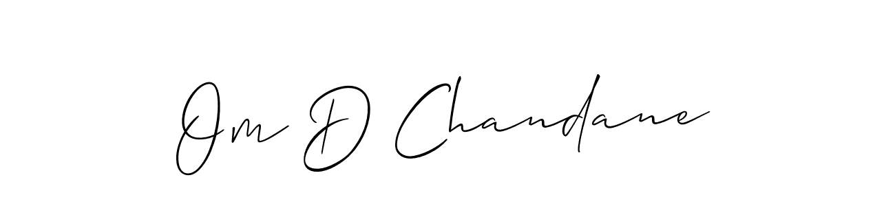 Allison_Script is a professional signature style that is perfect for those who want to add a touch of class to their signature. It is also a great choice for those who want to make their signature more unique. Get Om D Chandane name to fancy signature for free. Om D Chandane signature style 2 images and pictures png