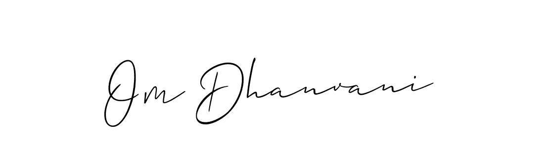 Best and Professional Signature Style for Om Dhanvani. Allison_Script Best Signature Style Collection. Om Dhanvani signature style 2 images and pictures png