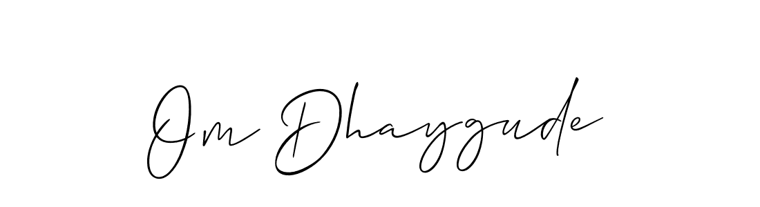 if you are searching for the best signature style for your name Om Dhaygude. so please give up your signature search. here we have designed multiple signature styles  using Allison_Script. Om Dhaygude signature style 2 images and pictures png