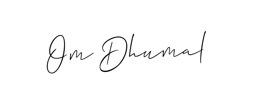 How to make Om Dhumal signature? Allison_Script is a professional autograph style. Create handwritten signature for Om Dhumal name. Om Dhumal signature style 2 images and pictures png