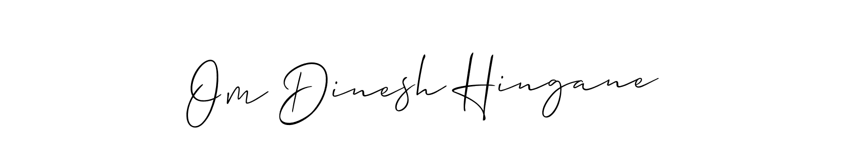 Make a beautiful signature design for name Om Dinesh Hingane. With this signature (Allison_Script) style, you can create a handwritten signature for free. Om Dinesh Hingane signature style 2 images and pictures png