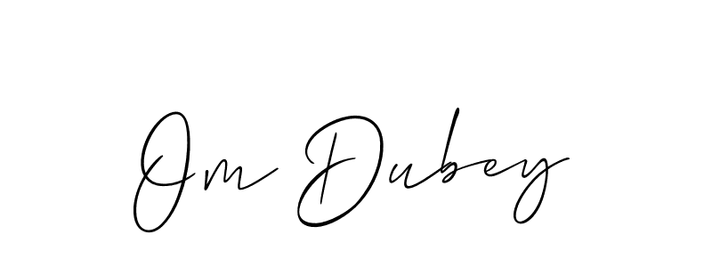 if you are searching for the best signature style for your name Om Dubey. so please give up your signature search. here we have designed multiple signature styles  using Allison_Script. Om Dubey signature style 2 images and pictures png
