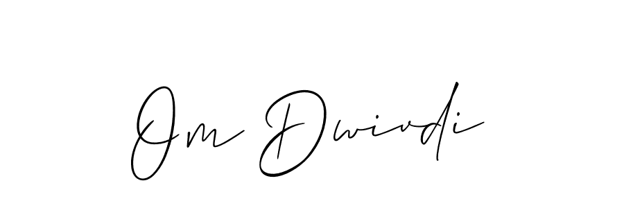 Best and Professional Signature Style for Om Dwivdi. Allison_Script Best Signature Style Collection. Om Dwivdi signature style 2 images and pictures png