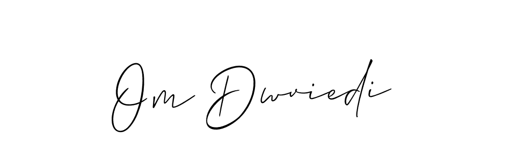 Also You can easily find your signature by using the search form. We will create Om Dwviedi name handwritten signature images for you free of cost using Allison_Script sign style. Om Dwviedi signature style 2 images and pictures png