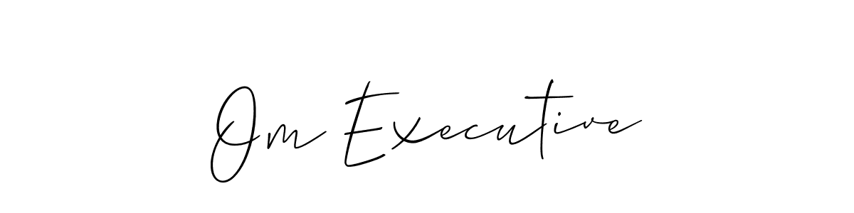 Also You can easily find your signature by using the search form. We will create Om Executive name handwritten signature images for you free of cost using Allison_Script sign style. Om Executive signature style 2 images and pictures png