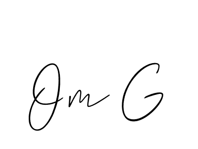 Also You can easily find your signature by using the search form. We will create Om G name handwritten signature images for you free of cost using Allison_Script sign style. Om G signature style 2 images and pictures png