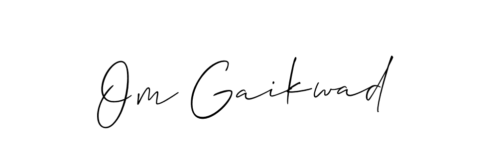 Create a beautiful signature design for name Om Gaikwad. With this signature (Allison_Script) fonts, you can make a handwritten signature for free. Om Gaikwad signature style 2 images and pictures png