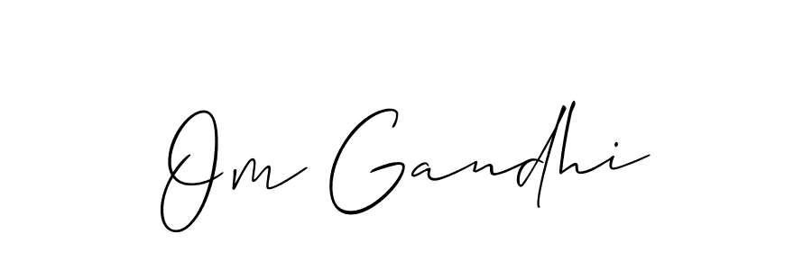 You should practise on your own different ways (Allison_Script) to write your name (Om Gandhi) in signature. don't let someone else do it for you. Om Gandhi signature style 2 images and pictures png
