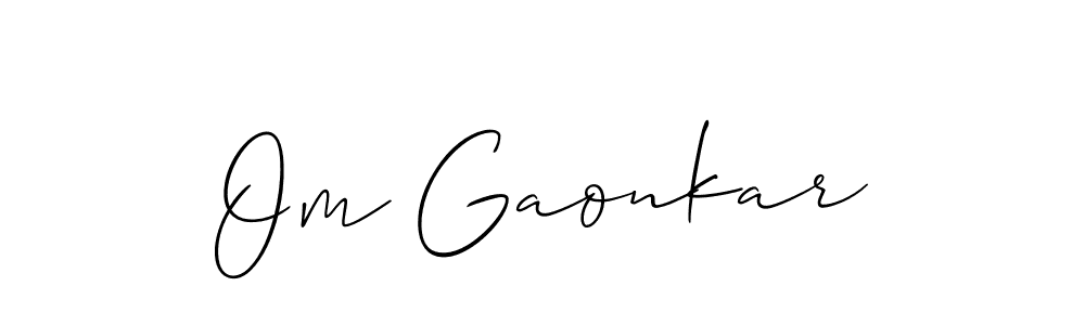 The best way (Allison_Script) to make a short signature is to pick only two or three words in your name. The name Om Gaonkar include a total of six letters. For converting this name. Om Gaonkar signature style 2 images and pictures png