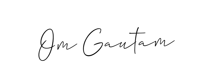How to make Om Gautam signature? Allison_Script is a professional autograph style. Create handwritten signature for Om Gautam name. Om Gautam signature style 2 images and pictures png