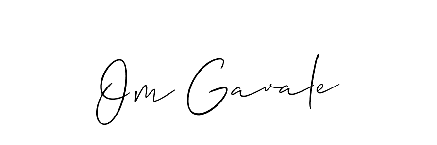 Make a beautiful signature design for name Om Gavale. With this signature (Allison_Script) style, you can create a handwritten signature for free. Om Gavale signature style 2 images and pictures png