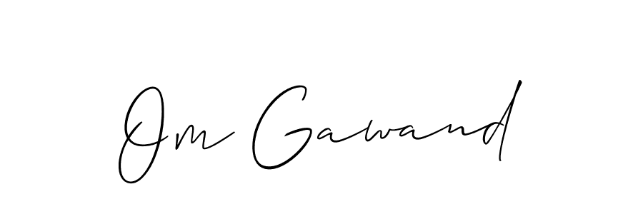 Also You can easily find your signature by using the search form. We will create Om Gawand name handwritten signature images for you free of cost using Allison_Script sign style. Om Gawand signature style 2 images and pictures png