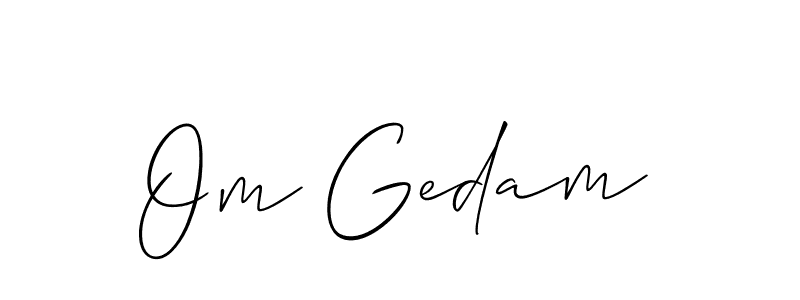 Best and Professional Signature Style for Om Gedam. Allison_Script Best Signature Style Collection. Om Gedam signature style 2 images and pictures png