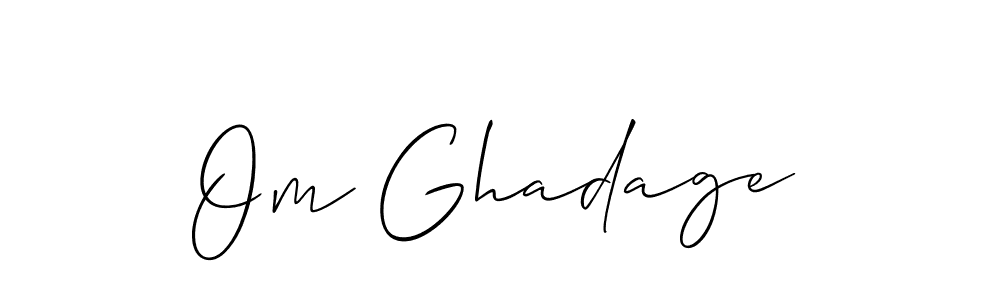 Best and Professional Signature Style for Om Ghadage. Allison_Script Best Signature Style Collection. Om Ghadage signature style 2 images and pictures png