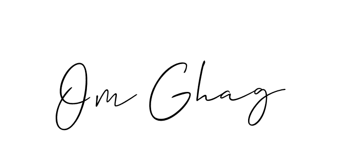 It looks lik you need a new signature style for name Om Ghag. Design unique handwritten (Allison_Script) signature with our free signature maker in just a few clicks. Om Ghag signature style 2 images and pictures png
