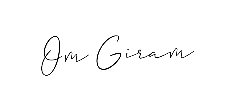 Best and Professional Signature Style for Om Giram. Allison_Script Best Signature Style Collection. Om Giram signature style 2 images and pictures png
