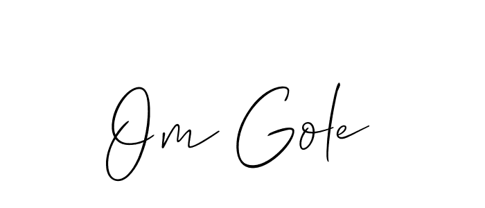 Om Gole stylish signature style. Best Handwritten Sign (Allison_Script) for my name. Handwritten Signature Collection Ideas for my name Om Gole. Om Gole signature style 2 images and pictures png