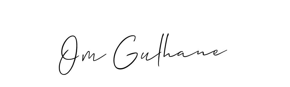 How to make Om Gulhane name signature. Use Allison_Script style for creating short signs online. This is the latest handwritten sign. Om Gulhane signature style 2 images and pictures png