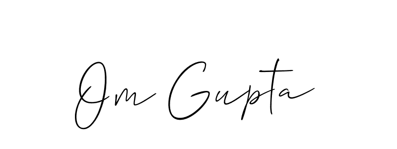 Create a beautiful signature design for name Om Gupta. With this signature (Allison_Script) fonts, you can make a handwritten signature for free. Om Gupta signature style 2 images and pictures png