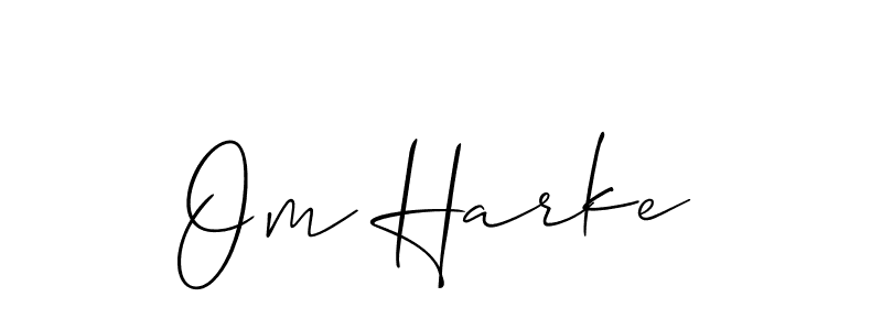 Create a beautiful signature design for name Om Harke. With this signature (Allison_Script) fonts, you can make a handwritten signature for free. Om Harke signature style 2 images and pictures png