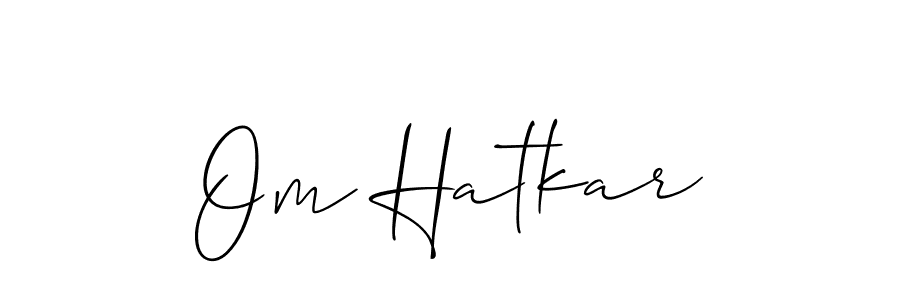 You should practise on your own different ways (Allison_Script) to write your name (Om Hatkar) in signature. don't let someone else do it for you. Om Hatkar signature style 2 images and pictures png