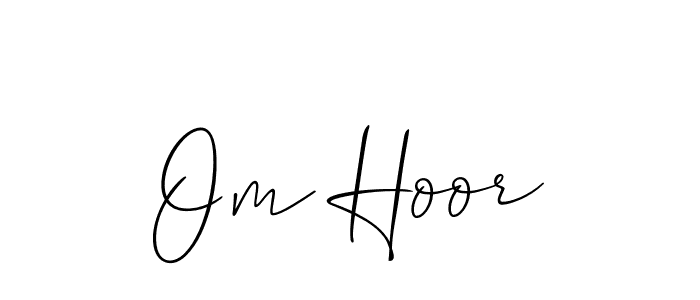 Use a signature maker to create a handwritten signature online. With this signature software, you can design (Allison_Script) your own signature for name Om Hoor. Om Hoor signature style 2 images and pictures png
