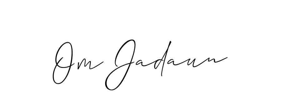 How to make Om Jadaun signature? Allison_Script is a professional autograph style. Create handwritten signature for Om Jadaun name. Om Jadaun signature style 2 images and pictures png