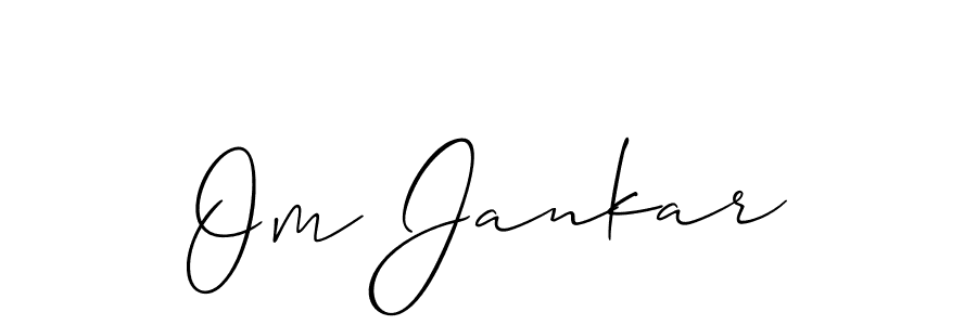 Design your own signature with our free online signature maker. With this signature software, you can create a handwritten (Allison_Script) signature for name Om Jankar. Om Jankar signature style 2 images and pictures png