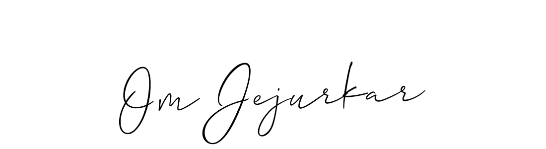 How to make Om Jejurkar name signature. Use Allison_Script style for creating short signs online. This is the latest handwritten sign. Om Jejurkar signature style 2 images and pictures png