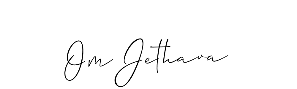 Om Jethava stylish signature style. Best Handwritten Sign (Allison_Script) for my name. Handwritten Signature Collection Ideas for my name Om Jethava. Om Jethava signature style 2 images and pictures png