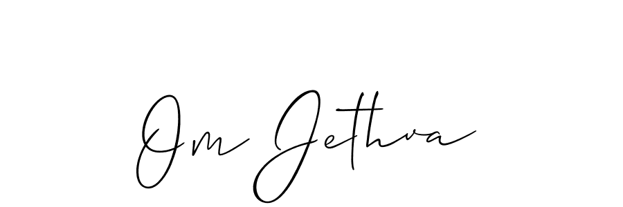 The best way (Allison_Script) to make a short signature is to pick only two or three words in your name. The name Om Jethva include a total of six letters. For converting this name. Om Jethva signature style 2 images and pictures png