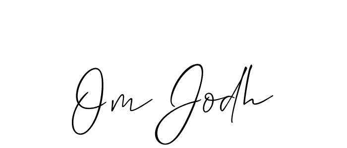 Allison_Script is a professional signature style that is perfect for those who want to add a touch of class to their signature. It is also a great choice for those who want to make their signature more unique. Get Om Jodh name to fancy signature for free. Om Jodh signature style 2 images and pictures png