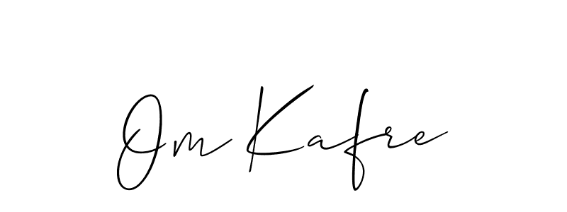 Make a beautiful signature design for name Om Kafre. With this signature (Allison_Script) style, you can create a handwritten signature for free. Om Kafre signature style 2 images and pictures png