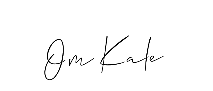 The best way (Allison_Script) to make a short signature is to pick only two or three words in your name. The name Om Kale include a total of six letters. For converting this name. Om Kale signature style 2 images and pictures png