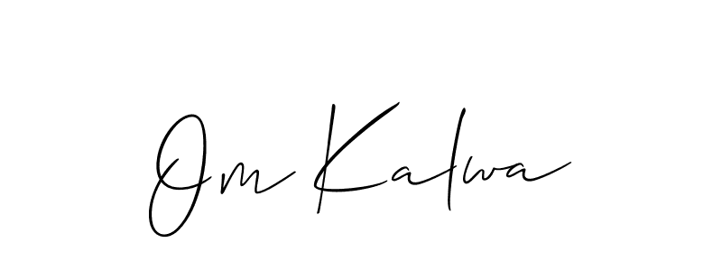 Make a short Om Kalwa signature style. Manage your documents anywhere anytime using Allison_Script. Create and add eSignatures, submit forms, share and send files easily. Om Kalwa signature style 2 images and pictures png