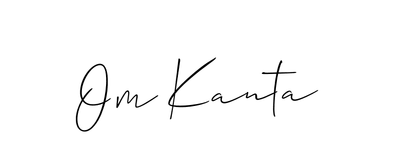 How to make Om Kanta name signature. Use Allison_Script style for creating short signs online. This is the latest handwritten sign. Om Kanta signature style 2 images and pictures png