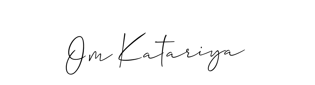 Also You can easily find your signature by using the search form. We will create Om Katariya name handwritten signature images for you free of cost using Allison_Script sign style. Om Katariya signature style 2 images and pictures png