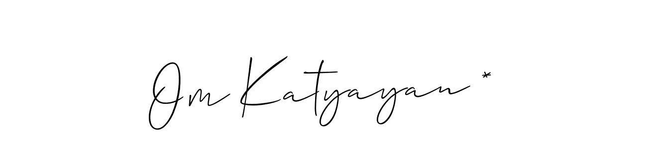 Similarly Allison_Script is the best handwritten signature design. Signature creator online .You can use it as an online autograph creator for name Om Katyayan *. Om Katyayan * signature style 2 images and pictures png