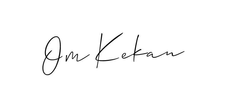 Design your own signature with our free online signature maker. With this signature software, you can create a handwritten (Allison_Script) signature for name Om Kekan. Om Kekan signature style 2 images and pictures png