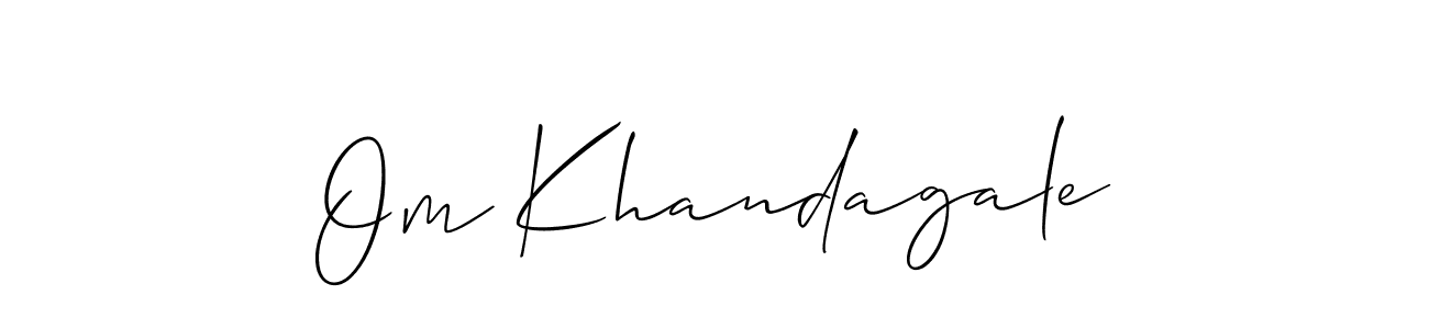 Create a beautiful signature design for name Om Khandagale. With this signature (Allison_Script) fonts, you can make a handwritten signature for free. Om Khandagale signature style 2 images and pictures png