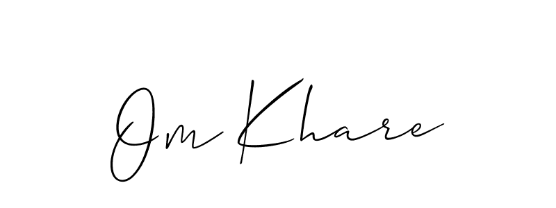 How to Draw Om Khare signature style? Allison_Script is a latest design signature styles for name Om Khare. Om Khare signature style 2 images and pictures png