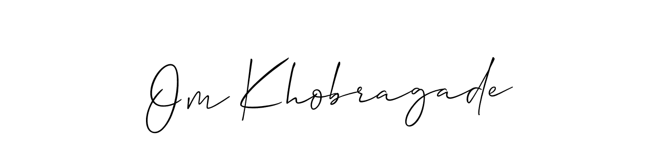 Make a short Om Khobragade signature style. Manage your documents anywhere anytime using Allison_Script. Create and add eSignatures, submit forms, share and send files easily. Om Khobragade signature style 2 images and pictures png