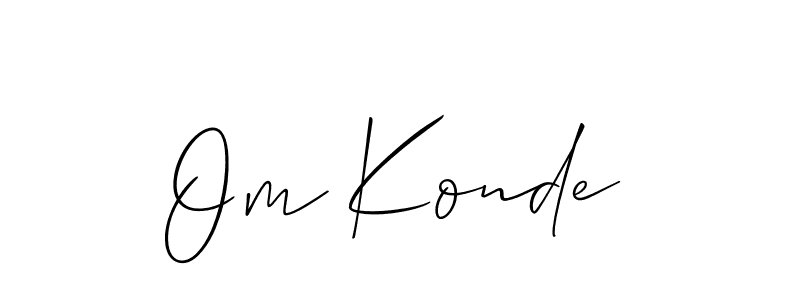 Design your own signature with our free online signature maker. With this signature software, you can create a handwritten (Allison_Script) signature for name Om Konde. Om Konde signature style 2 images and pictures png