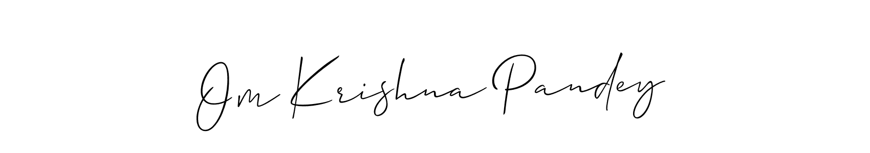 Also You can easily find your signature by using the search form. We will create Om Krishna Pandey name handwritten signature images for you free of cost using Allison_Script sign style. Om Krishna Pandey signature style 2 images and pictures png