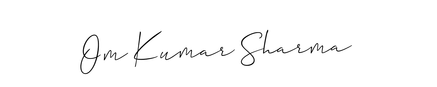 You should practise on your own different ways (Allison_Script) to write your name (Om Kumar Sharma) in signature. don't let someone else do it for you. Om Kumar Sharma signature style 2 images and pictures png