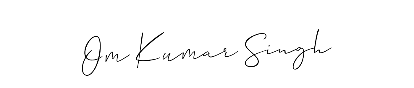 if you are searching for the best signature style for your name Om Kumar Singh. so please give up your signature search. here we have designed multiple signature styles  using Allison_Script. Om Kumar Singh signature style 2 images and pictures png