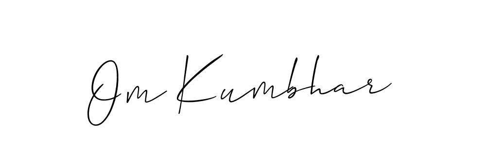 Om Kumbhar stylish signature style. Best Handwritten Sign (Allison_Script) for my name. Handwritten Signature Collection Ideas for my name Om Kumbhar. Om Kumbhar signature style 2 images and pictures png