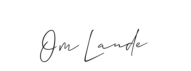 You can use this online signature creator to create a handwritten signature for the name Om Lande. This is the best online autograph maker. Om Lande signature style 2 images and pictures png